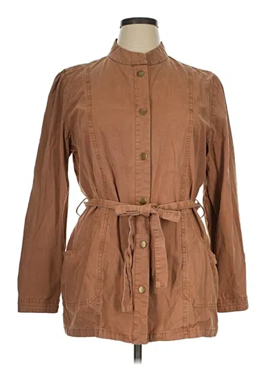 Pre-owned Maurices 3/4 Sleeve Blouse In Brown