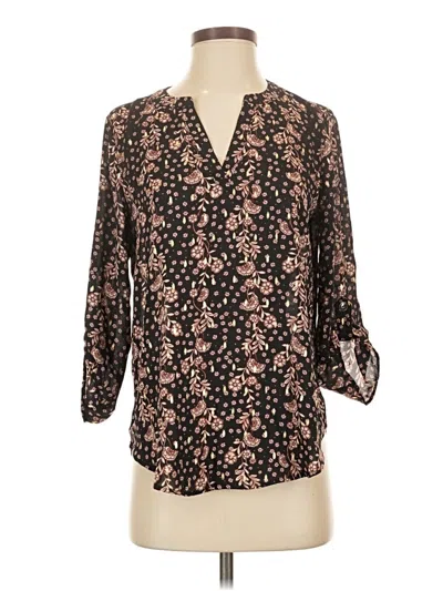 Pre-owned Maurices 3/4 Sleeve Blouse In Brown