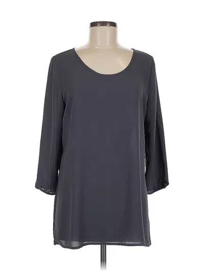 Pre-owned Maurices 3/4 Sleeve Blouse In Gray