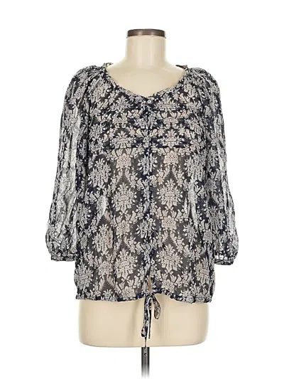 Pre-owned Maurices 3/4 Sleeve Blouse In Gray