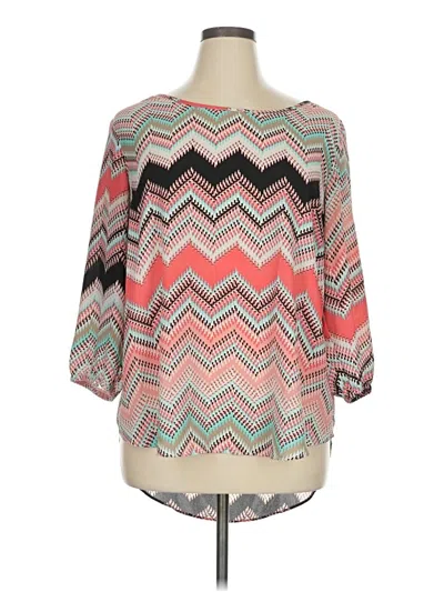 Pre-owned Maurices 3/4 Sleeve Blouse In Gray