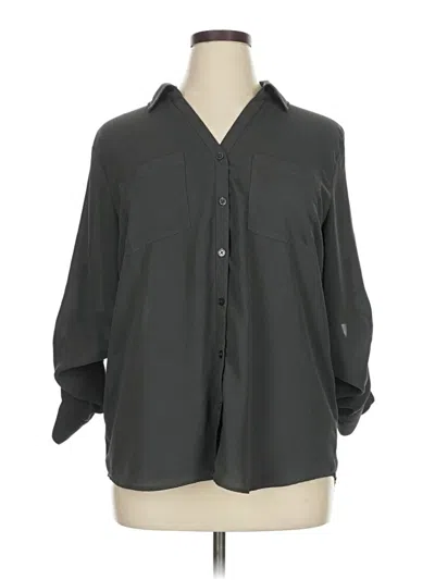 Pre-owned Maurices 3/4 Sleeve Blouse In Gray