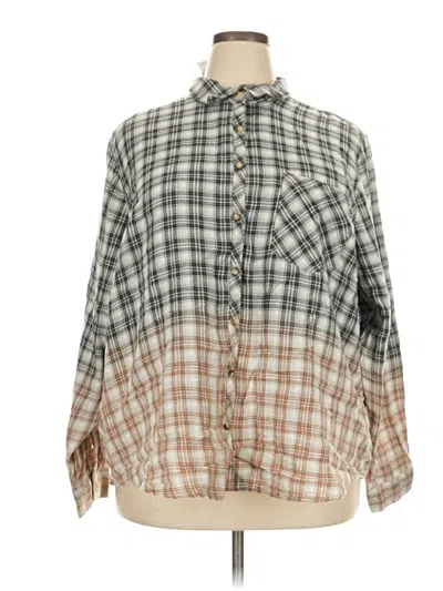 Maurices 3/4 Sleeve Blouse In Gray