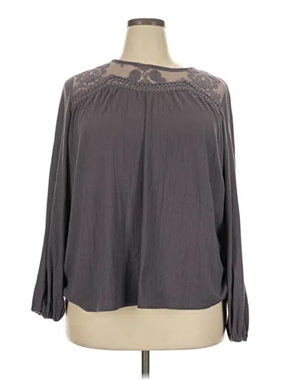 Pre-owned Maurices 3/4 Sleeve Blouse In Gray