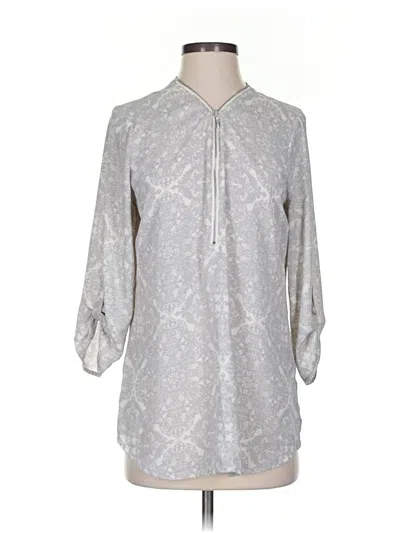 Pre-owned Maurices 3/4 Sleeve Blouse In Gray