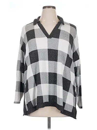 Pre-owned Maurices 3/4 Sleeve Blouse In Gray