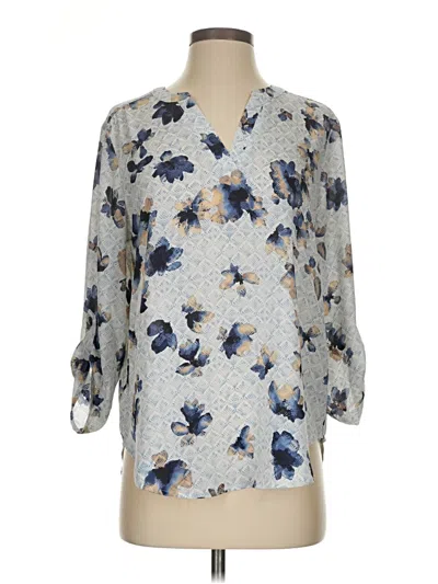 Pre-owned Maurices 3/4 Sleeve Blouse In Gray