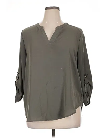 Pre-owned Maurices 3/4 Sleeve Blouse In Gray