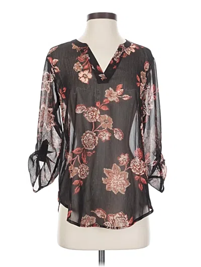 Pre-owned Maurices 3/4 Sleeve Blouse In Gray
