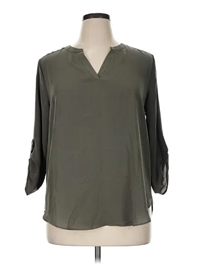 Maurices 3/4 Sleeve Blouse In Gray