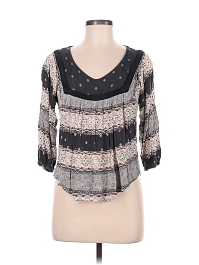 Pre-owned Maurices 3/4 Sleeve Blouse In Gray