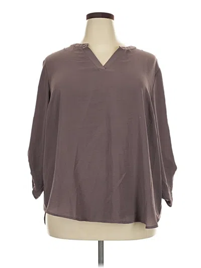 Pre-owned Maurices 3/4 Sleeve Blouse In Gray
