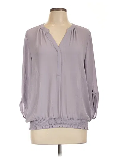 Pre-owned Maurices 3/4 Sleeve Blouse In Gray