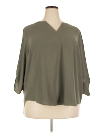Pre-owned Maurices 3/4 Sleeve Blouse In Green
