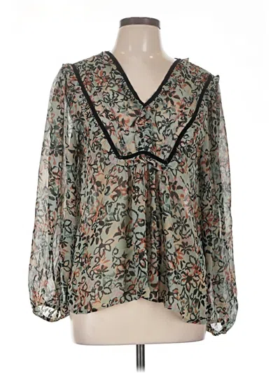 Pre-owned Maurices 3/4 Sleeve Blouse In Green