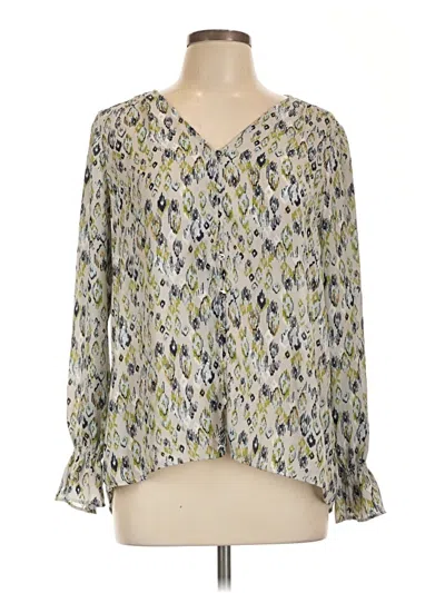Pre-owned Maurices 3/4 Sleeve Blouse In Green