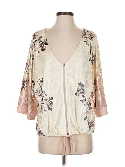 Pre-owned Maurices 3/4 Sleeve Blouse In Ivory