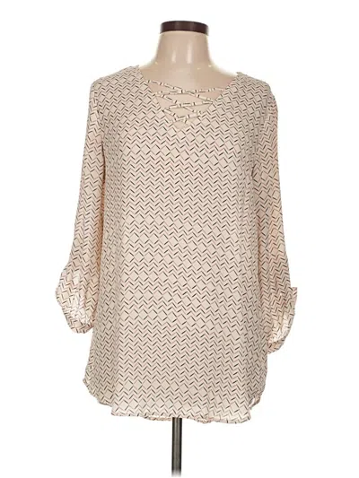 Pre-owned Maurices 3/4 Sleeve Blouse In Ivory