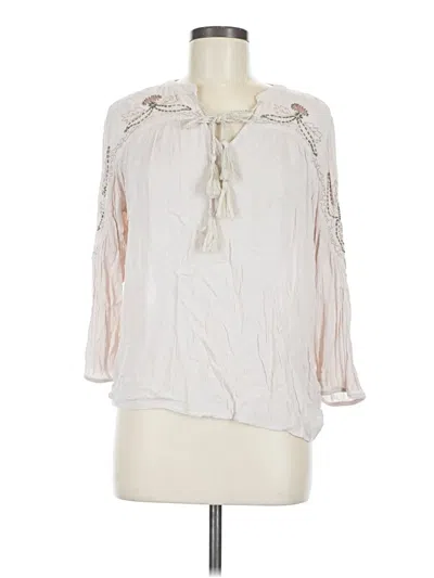 Pre-owned Maurices 3/4 Sleeve Blouse In Ivory