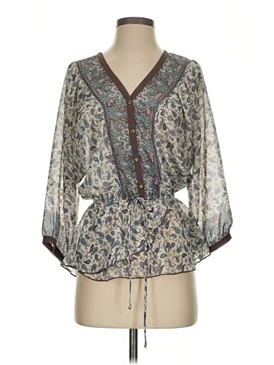 Pre-owned Maurices 3/4 Sleeve Blouse In Ivory