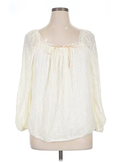 Maurices 3/4 Sleeve Blouse In Ivory