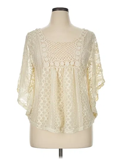 Pre-owned Maurices 3/4 Sleeve Blouse In Ivory