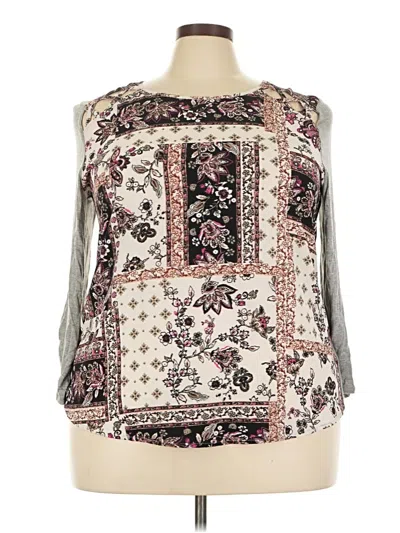Pre-owned Maurices 3/4 Sleeve Blouse In Ivory