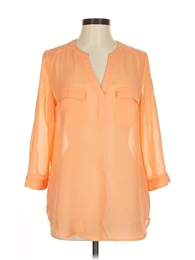 Pre-owned Maurices 3/4 Sleeve Blouse In Orange