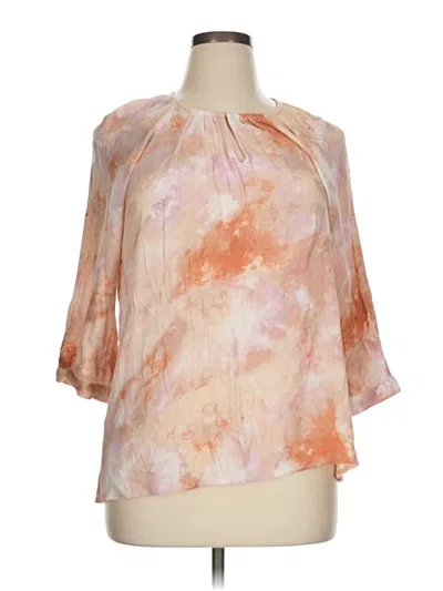 Pre-owned Maurices 3/4 Sleeve Blouse In Orange