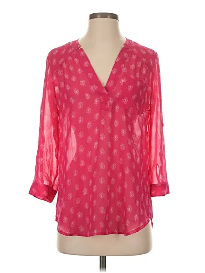Pre-owned Maurices 3/4 Sleeve Blouse In Pink