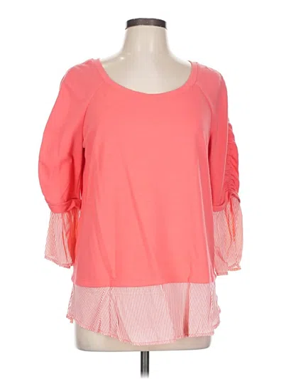 Pre-owned Maurices 3/4 Sleeve Blouse In Pink