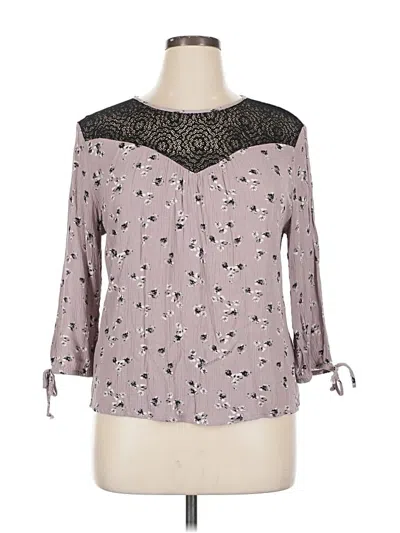 Pre-owned Maurices 3/4 Sleeve Blouse In Pink