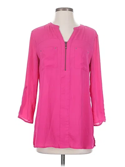 Pre-owned Maurices 3/4 Sleeve Blouse In Pink