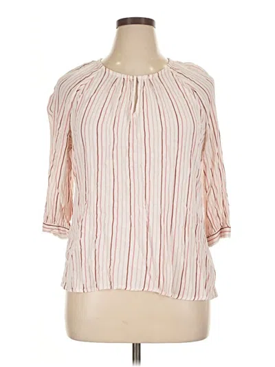Pre-owned Maurices 3/4 Sleeve Blouse In Pink