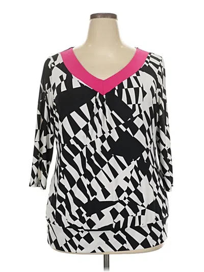 Pre-owned Maurices 3/4 Sleeve Blouse In Pink