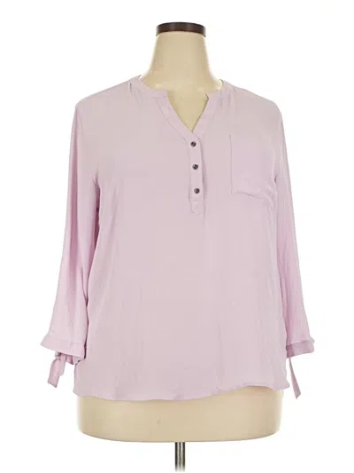 Pre-owned Maurices 3/4 Sleeve Blouse In Purple