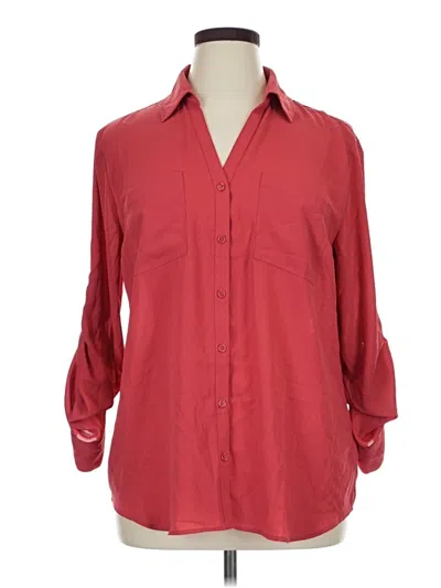 Pre-owned Maurices 3/4 Sleeve Blouse In Red