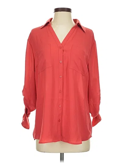 Pre-owned Maurices 3/4 Sleeve Blouse In Red