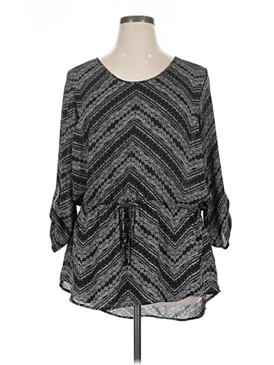 Pre-owned Maurices 3/4 Sleeve Blouse In Silver