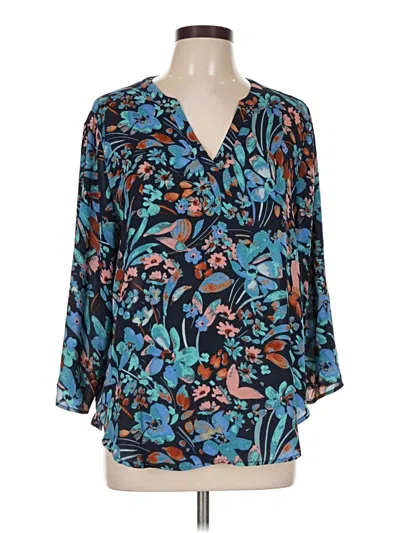 Pre-owned Maurices 3/4 Sleeve Blouse In Teal