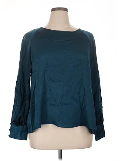 Pre-owned Maurices 3/4 Sleeve Blouse In Teal