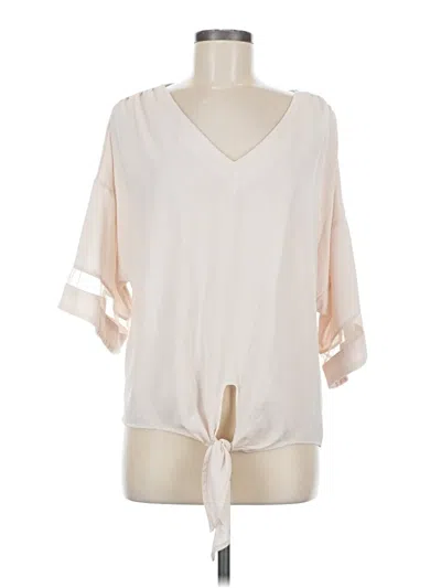 Pre-owned Maurices 3/4 Sleeve Blouse In White