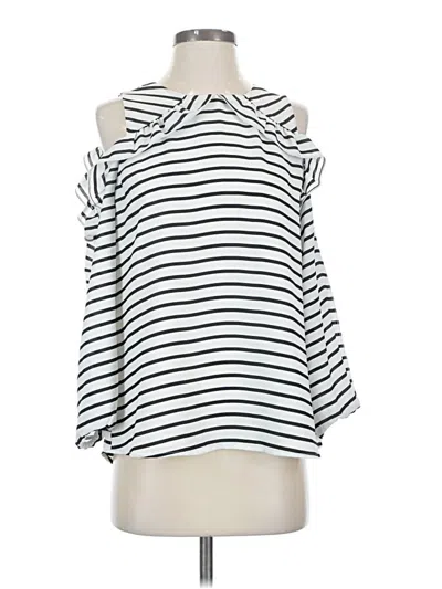 Pre-owned Maurices 3/4 Sleeve Blouse In White