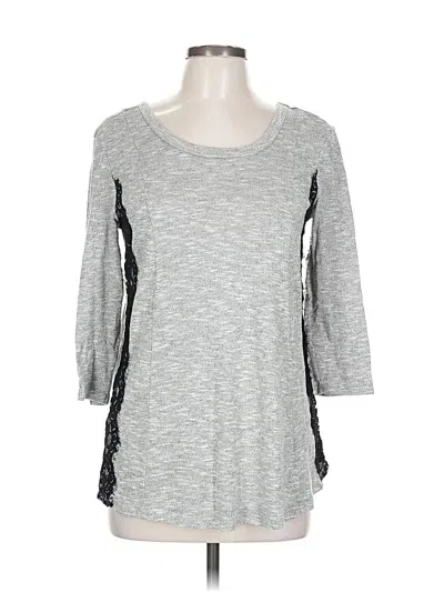Pre-owned Maurices 3/4 Sleeve T-shirt In Gray