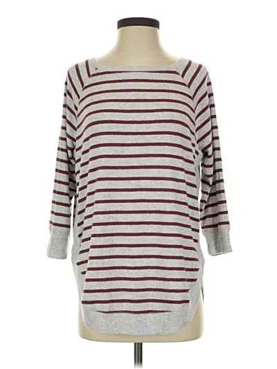 Pre-owned Maurices 3/4 Sleeve Top Burgundy Boatneck Tops
