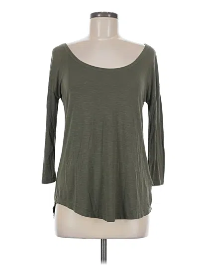 Pre-owned Maurices 3/4 Sleeve Top Green Scoop Neck Tops