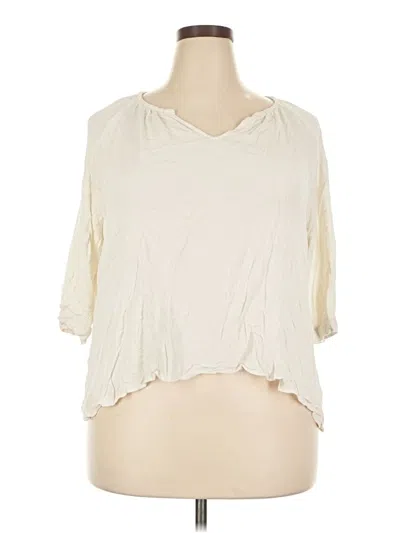 Pre-owned Maurices 3/4 Sleeve Top Ivory Cowl Neck Tops