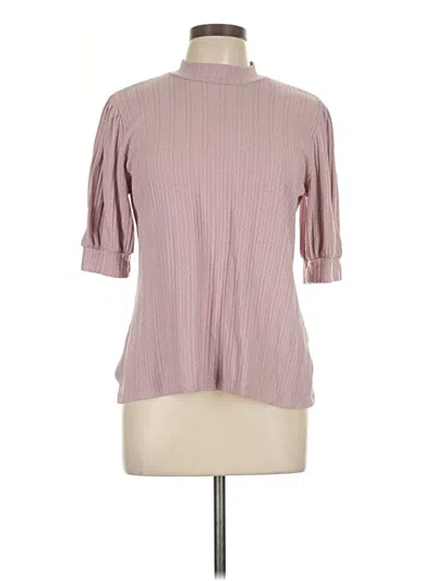 Pre-owned Maurices 3/4 Sleeve Top Pink Mock Neckline Tops