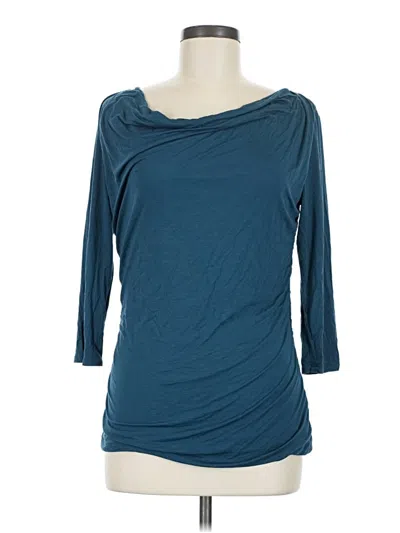 Pre-owned Maurices 3/4 Sleeve Top Teal Boatneck Tops