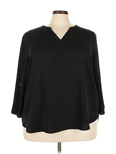 Pre-owned Maurices 3/4 Sleeve T-shirt In Black